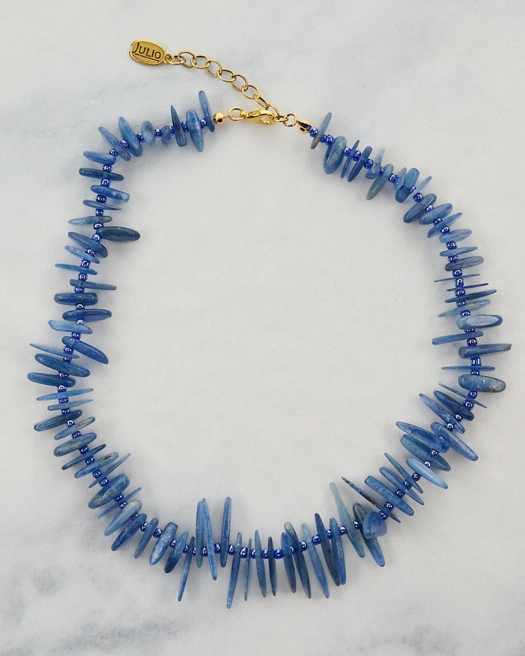 Catron Spike Cut Natural Gemstone Short Necklace