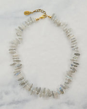 Catron Spike Cut Natural Gemstone Short Necklace