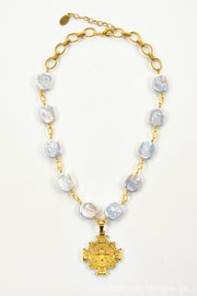 DeMille Freshwater Square Pearl Necklace