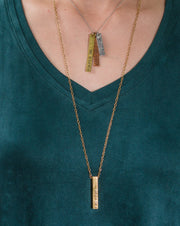 Devotion Custom Stamped Bar Necklace