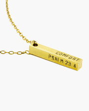 Custom stamped column on cable chain. Create your own custom Devotion Necklace or choose from our favorites. Frisco TX, Julio Designs, Handmade Perfect for family names, significant dates or even geographic locations.