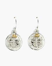 Silver, Julio Designs, Frisco TX, Handmade Our classic coin earring.