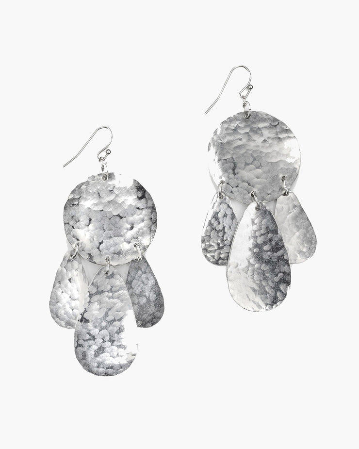 Hammered Dangle Earring. Handmade in Frisco Texas, Julio Designs Hammered components flutter with movement on this lightweight statement earring.