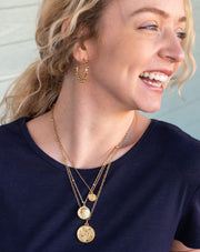 Eleanor Triple Coin Pendant Necklace