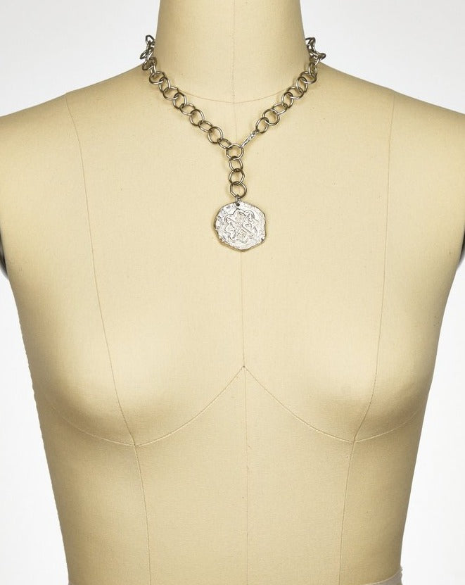 Steinem Large Coin Pendant Necklace