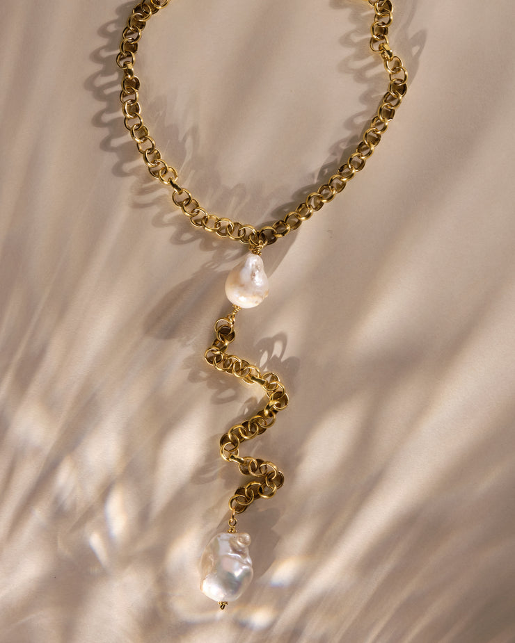 Sympathy Baroque Freshwater Pearl Y-Front Necklace