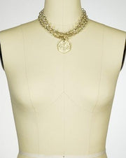 Thrill Crystal Coin Necklace