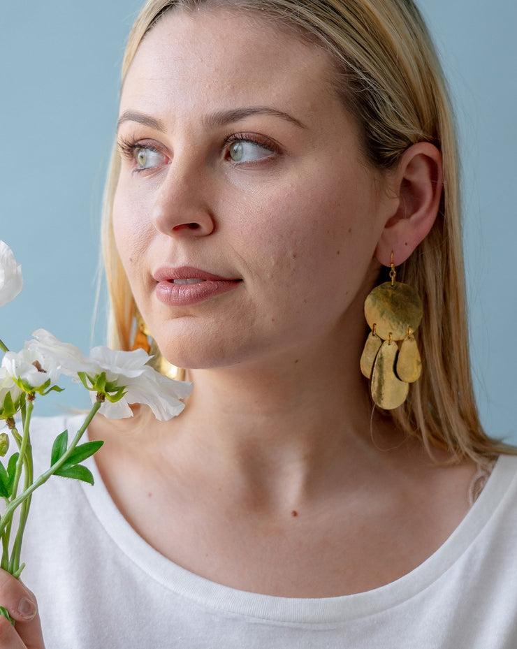 Hammered Dangle Earring (ER355)