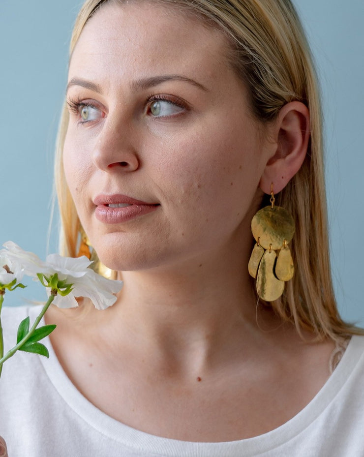 Hammered Dangle Earring (ER355)
